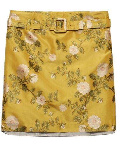 yellow prada skirt|prada skirts for women.